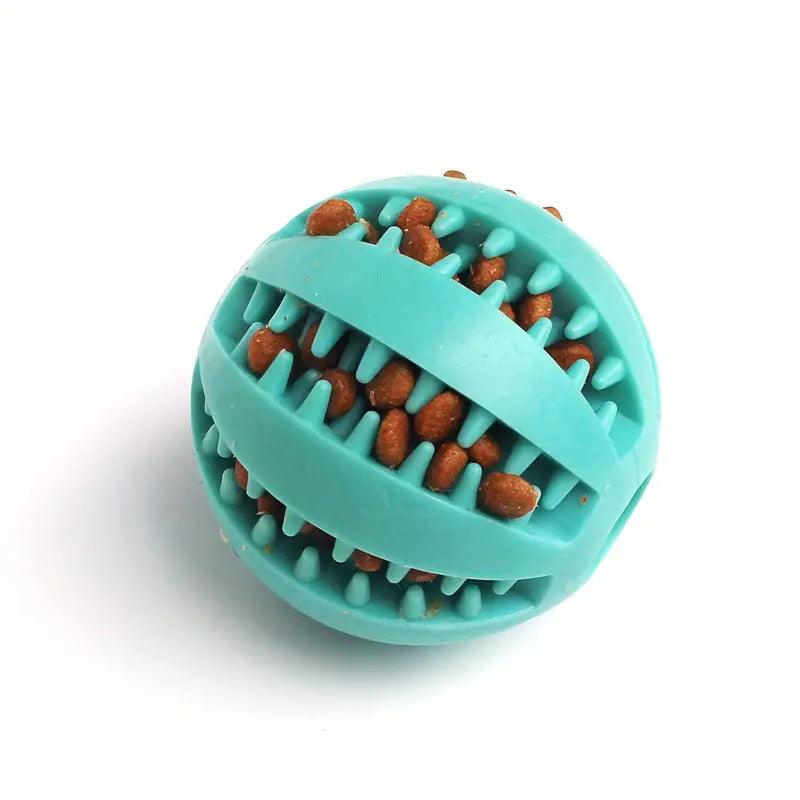 Durable Dog Ball Chew Toy for Dental Health and Treat Fun - 7CM