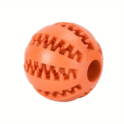 Durable Dog Ball Chew Toy for Dental Health and Treat Fun - 7CM