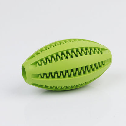 Durable Rubber Pet Toy – Chew Toy, Teeth-Cleaning, and Rubber Rugby Ball for Dogs