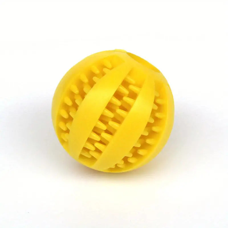Durable Dog Ball Chew Toy for Dental Health and Treat Fun - 7CM