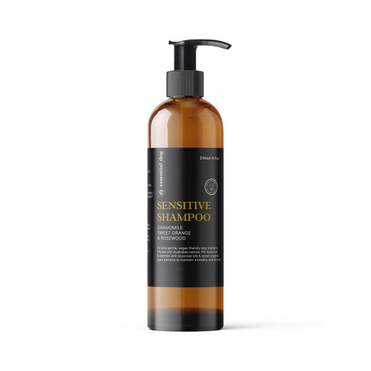 Natural Sensitive Dog Shampoo (Chamomile, Sweet Orange and Rosewood) – 250ml