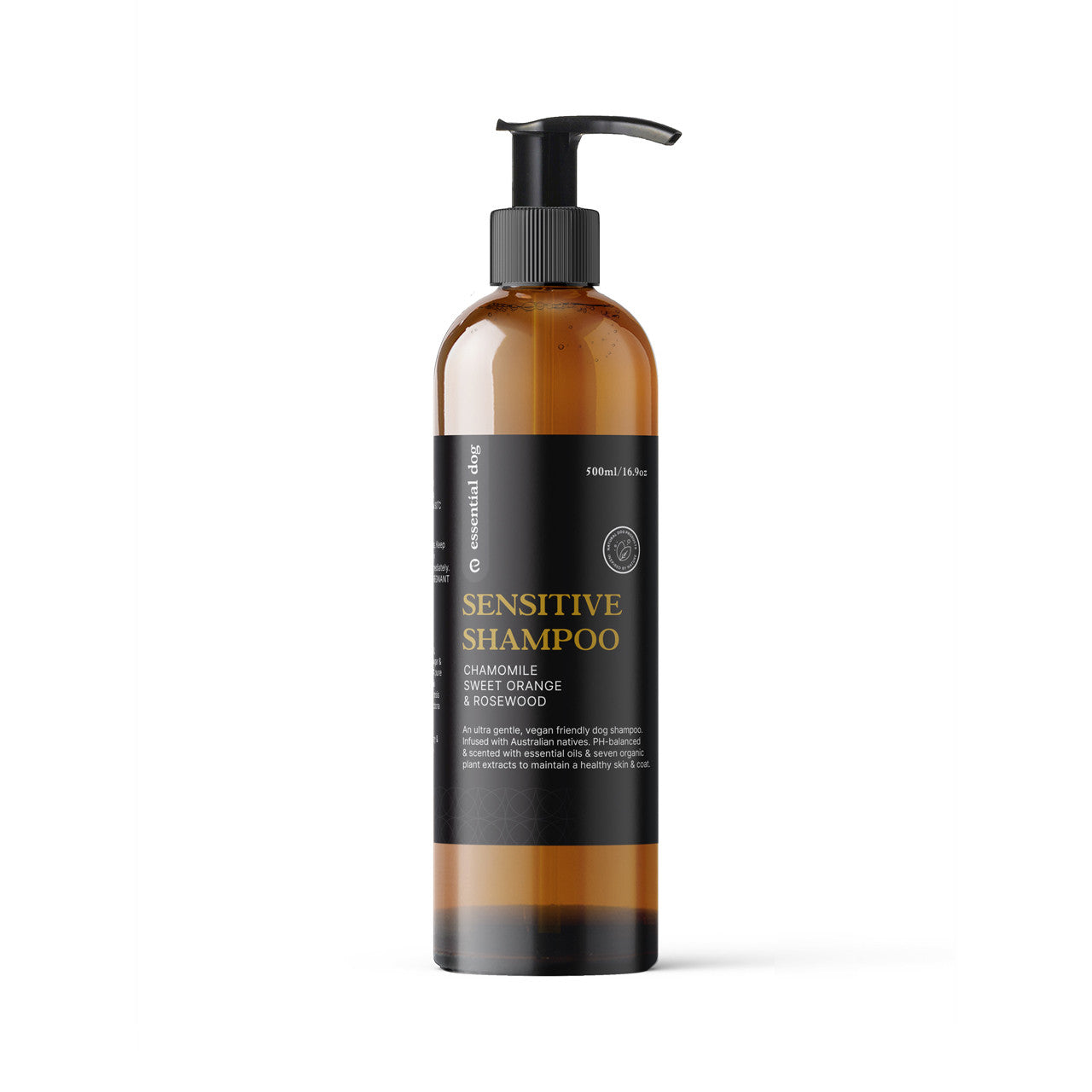 Natural Sensitive Dog Shampoo (Chamomile, Sweet Orange and Rosewood) – 500ml