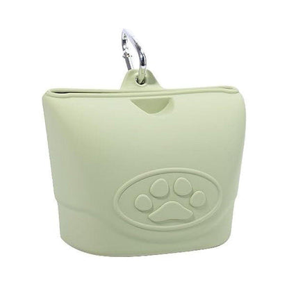 Portable Dog Food Bag Outdoor Walking Travel Feeding Pouch Pet Supplies - Dark Green